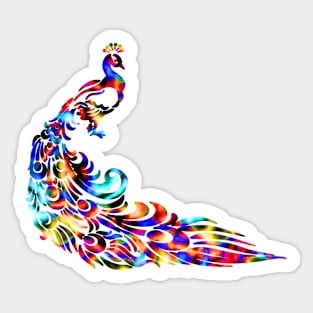 Peacock Abstract Sticker